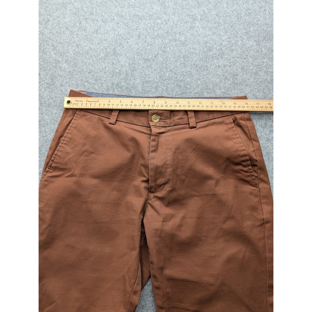 Banana Republic Aiden Chino Men's Casual Pants 31-30 Brown Slim Straight - Picture 4 of 8